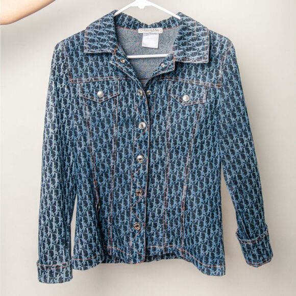 Dior jacket 2005 monogram denim peplum Jacket Vintage - Picture 2 of 13